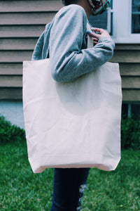 Custom Cream/White Tote