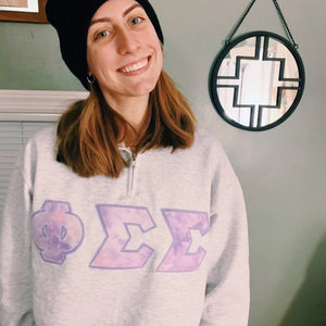 Custom Greek Letter Quarter Zip