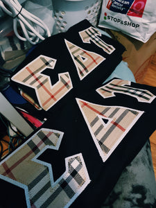 Designer Burberry Greek Letters