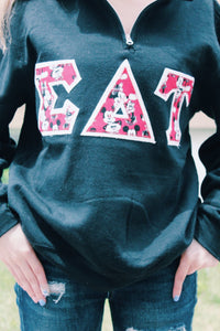 Custom Greek Letter Quarter Zip