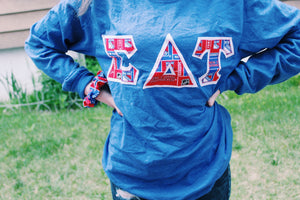 Custom Greek Letter Long Sleeve